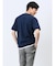 梨地 フェイククルーネック半袖Tシャツ
