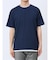 梨地 フェイククルーネック半袖Tシャツ
