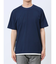 梨地 フェイククルーネック半袖Tシャツ