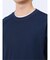 梨地 フェイククルーネック半袖Tシャツ