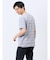 タックボーダー ダブルVネック半袖Ｔシャツ