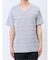 タックボーダー ダブルVネック半袖Ｔシャツ