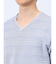 タックボーダー ダブルVネック半袖Ｔシャツ