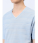 タックボーダー ダブルVネック半袖Ｔシャツ