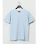 タックボーダー ダブルVネック半袖Ｔシャツ