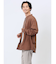 バンドカラー ロールアップ長袖シャツ