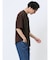 ドビーメッシュ切替 クルーネック半袖Tシャツ