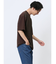 ドビーメッシュ切替 クルーネック半袖Tシャツ