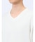 ふくれストライプ Vネック長袖Tシャツ