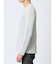 ふくれストライプ Vネック長袖Tシャツ