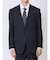 ストレッチウォッシャブル レギュラーフィット 2ボタン2ピーススーツ シャドーストライプ紺