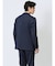 Woolen Tec On スリムフィット 2ボタンジャケット へリンボン青(セットアップ可能)