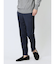 Woolen Tec On スリムフィット ノータックパンツ へリンボン青(セットアップ可能)