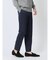 Woolen Tec On スリムフィット ノータックパンツ へリンボン青(セットアップ可能)