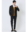 Woolen Tec On スリムフィット ノータックパンツ 組織紺(セットアップ可能)