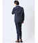 Woolen Tec On スリムフィット 2ボタン3ピーススーツ ヘリンボン青