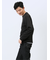 ヘリンボンジャガード フェイククルーネック長袖Tシャツ