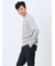 ヘリンボンジャガード フェイククルーネック長袖Tシャツ
