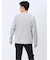 ヘリンボンジャガード フェイククルーネック長袖Tシャツ