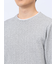 ヘリンボンジャガード フェイククルーネック長袖Tシャツ