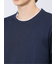 ヘリンボンジャガード フェイククルーネック長袖Tシャツ