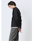 マイクロヘリンボンジャガード クルーネック長袖Tシャツ