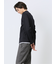 マイクロヘリンボンジャガード クルーネック長袖Tシャツ