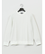 バイアスジャガード クルーネック長袖Tシャツ