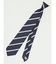 シルク混 ネクタイ＆タイバーセット 角眼鏡ストライプ