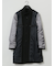ウール混 スタンドコート カルゼ黒
