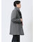 撥水 スタンドカラーコート ヘリンボングレー