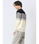 クロスストレッチ パネルボーダー クルーニット