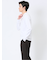 【DRESS T-SHIRT】綿ストレッチ モックネック長袖Tシャツ