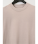 【DRESS T-SHIRT】綿ストレッチ モックネック長袖Tシャツ