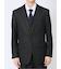 光沢ウール混 レギュラーフィット 2ボタン3ピーススーツ ストライプ黒
