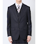 光沢ウール混 スリムフィット 2ボタン4ピース6WAYスーツ 組織紺