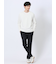 メランジワッフル クルーネック長袖Tシャツ