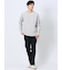 メランジワッフル クルーネック長袖Tシャツ