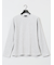 メランジワッフル クルーネック長袖Tシャツ
