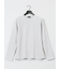 メランジワッフル クルーネック長袖Tシャツ
