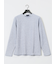 メランジワッフル クルーネック長袖Tシャツ