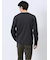 ふくれチェックジャガード クルーネック長袖Tシャツ