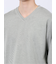 メランジポンチ Vネック長袖Tシャツ