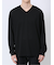 メランジポンチ Vネック長袖Tシャツ