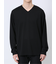 メランジポンチ Vネック長袖Tシャツ