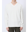 タックジャガード Vネック長袖Tシャツ