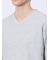 タックジャガード Vネック長袖Tシャツ