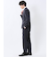 Woolen Tec On スリムフィット 2ボタン2ピーススーツ チェック紺