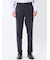 Woolen Tec On スリムフィット 2ボタン2ピーススーツ チェック紺