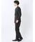 Woolen Tec On スリムフィット 2ボタン2ピーススーツ チェック黒